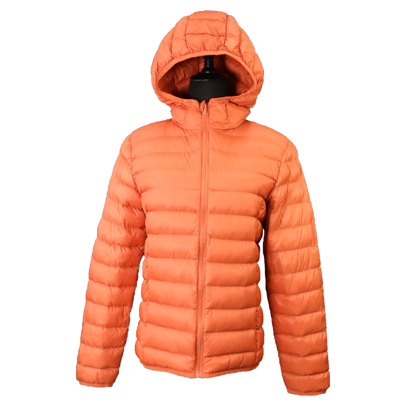 Channel fabric pure color womens packable down jacket